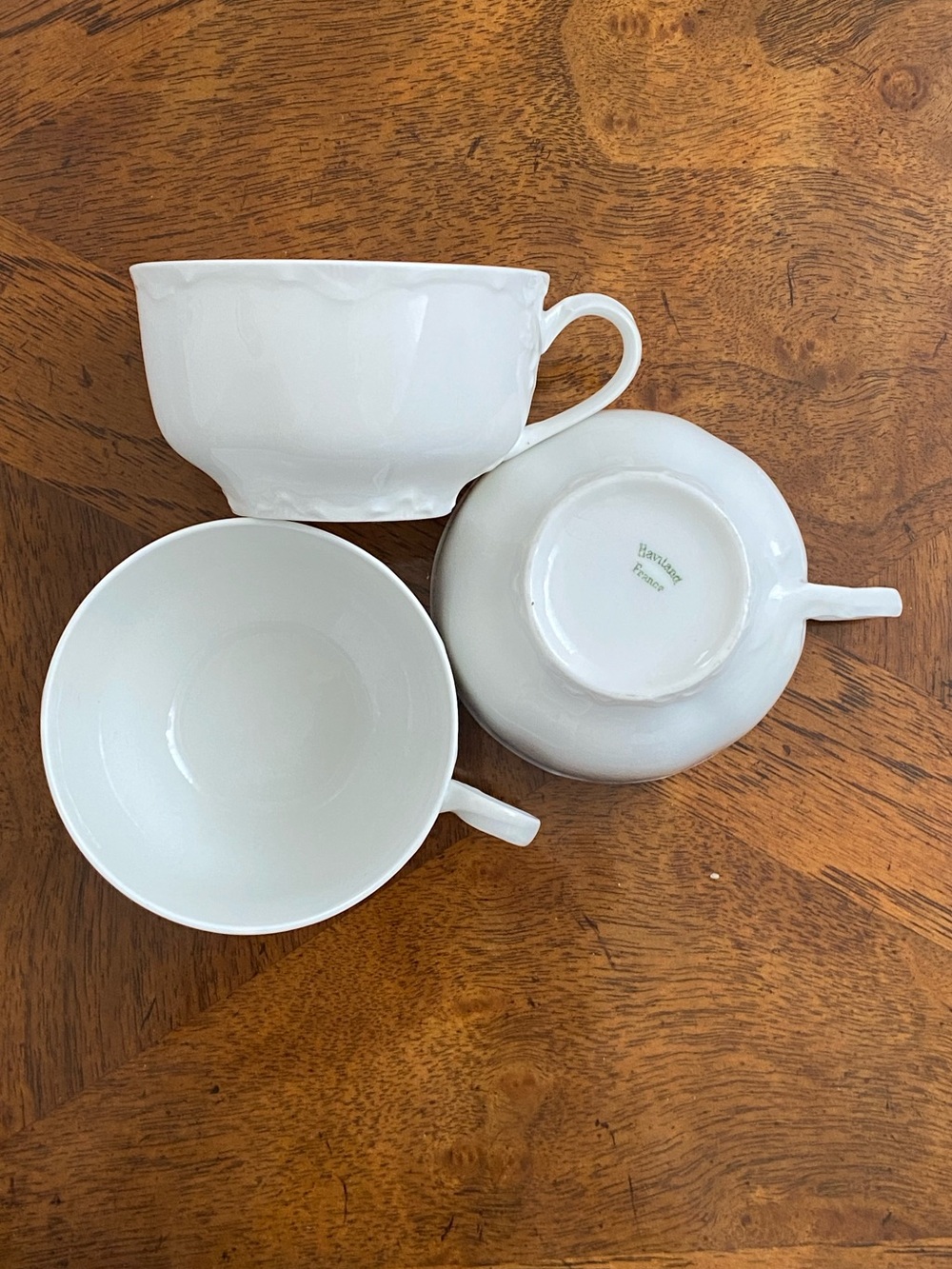 Haviland White Porcelain Plate with Green Maker's Mark